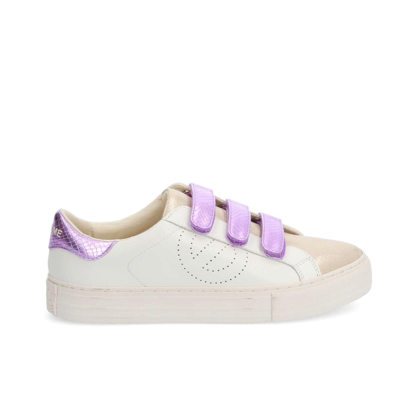 ARCADE STRAPSPERFO W - NAPPA/GLOW/JUNG - BLANC CASSE/GOLD/LILAS